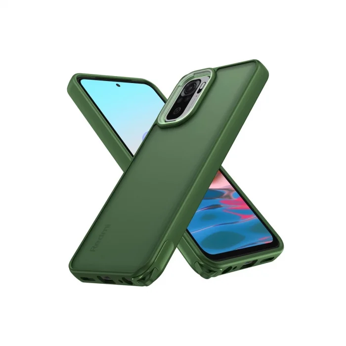 BUĞZ Xiaomi Redmi Note 10 Kılıf Elegant Kapak - Yeşil