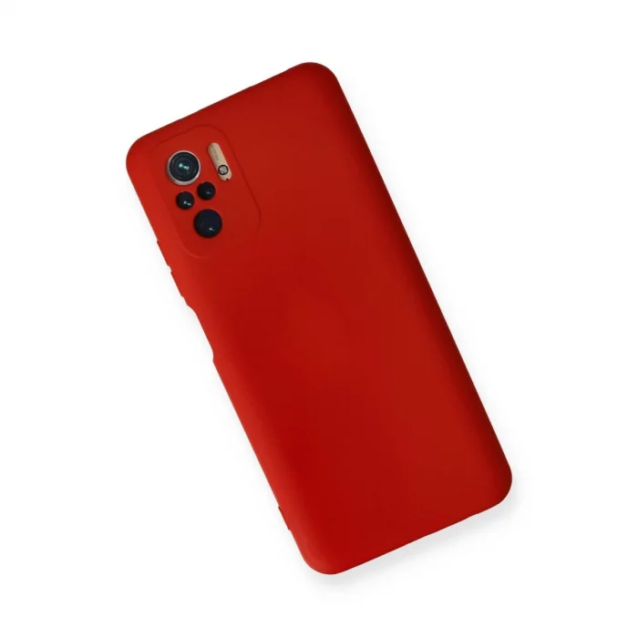 BUĞZ Xiaomi Redmi Note 10 Kılıf Nano İçi Kadife Silikon - Kırmızı