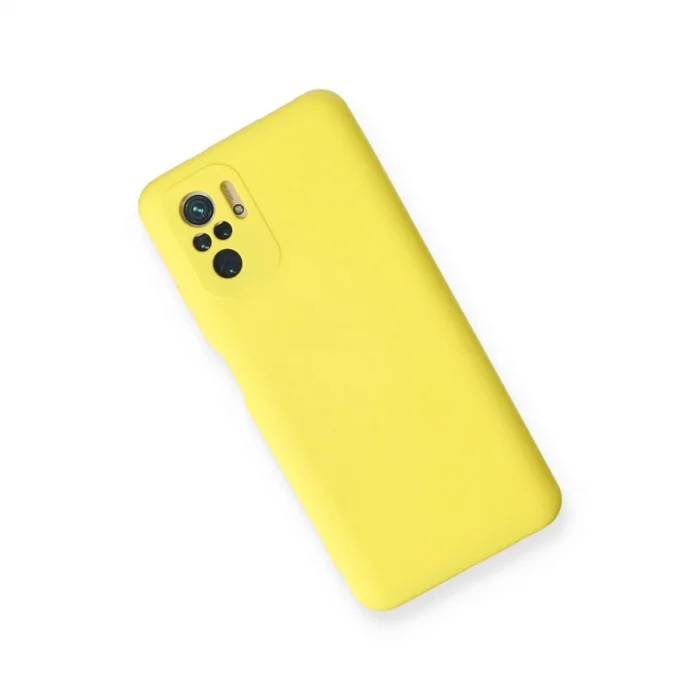 BUĞZ Xiaomi Redmi Note 10 Kılıf Nano İçi Kadife Silikon - Sarı