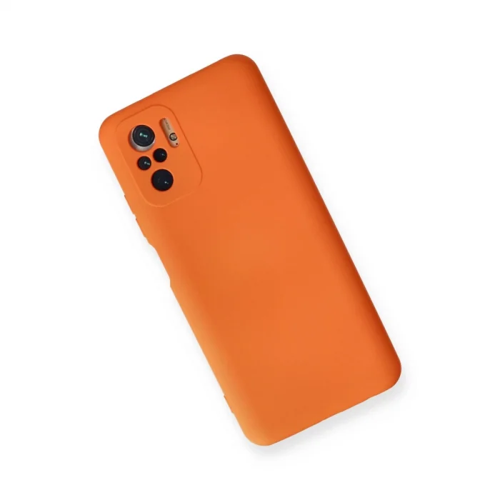 BUĞZ Xiaomi Redmi Note 10 Kılıf Nano İçi Kadife Silikon - Turuncu