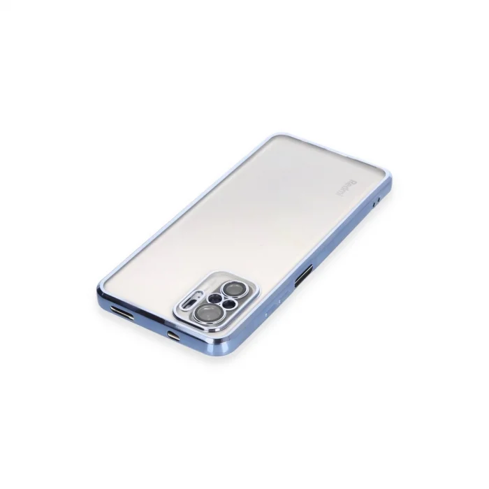 BUĞZ Xiaomi Redmi Note 10 Kılıf Razer Lensli Silikon - Açık Mavi