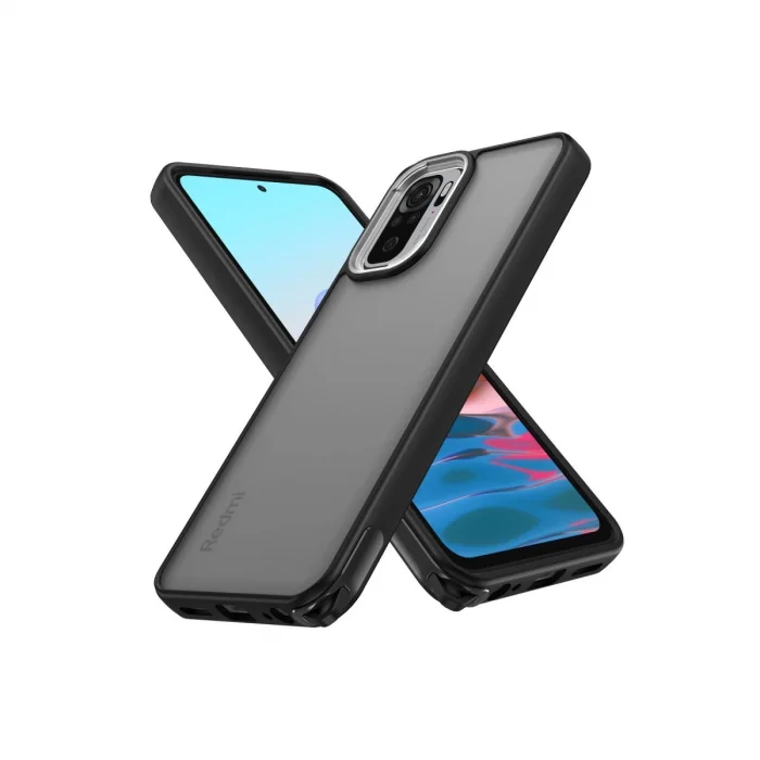 BUĞZ Xiaomi Redmi Note 10 Pro Kılıf Elegant Kapak - Siyah