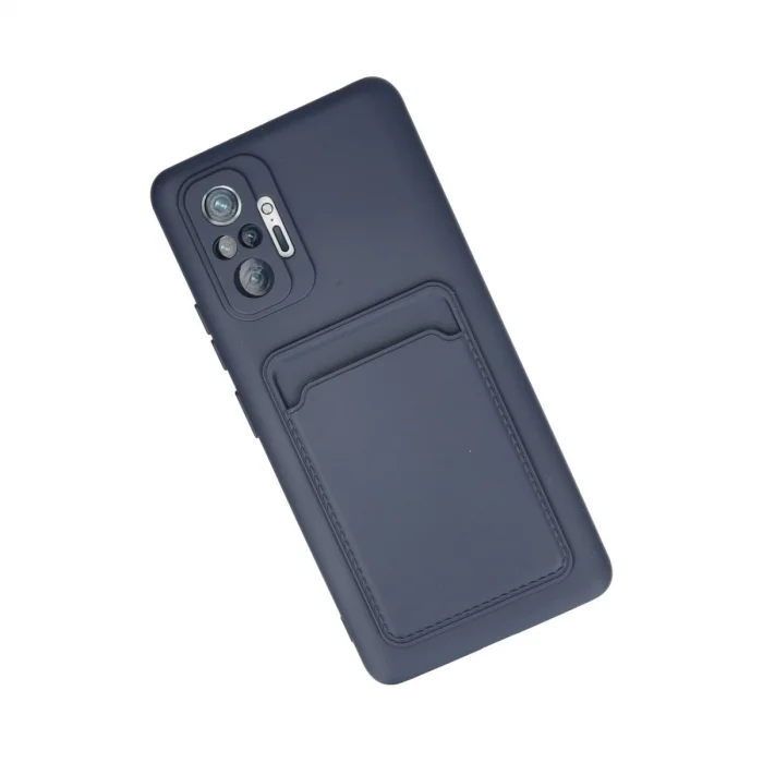 BUĞZ Xiaomi Redmi Note 10 Pro Kılıf Kelvin Kartvizitli Silikon - Lacivert