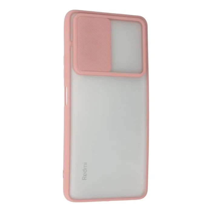 BUĞZ Xiaomi Redmi Note 10 Pro Kılıf Palm Buzlu Kamera Sürgülü Silikon - Pembe