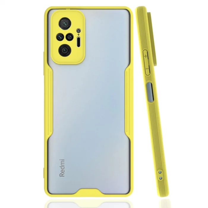 BUĞZ Xiaomi Redmi Note 10 Pro Kılıf Platin Silikon - Sarı