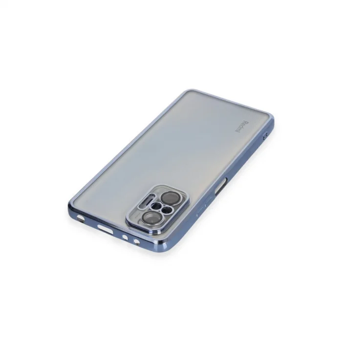 BUĞZ Xiaomi Redmi Note 10 Pro Kılıf Razer Lensli Silikon - Açık Mavi