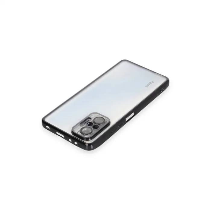BUĞZ Xiaomi Redmi Note 10 Pro Kılıf Razer Lensli Silikon - Siyah