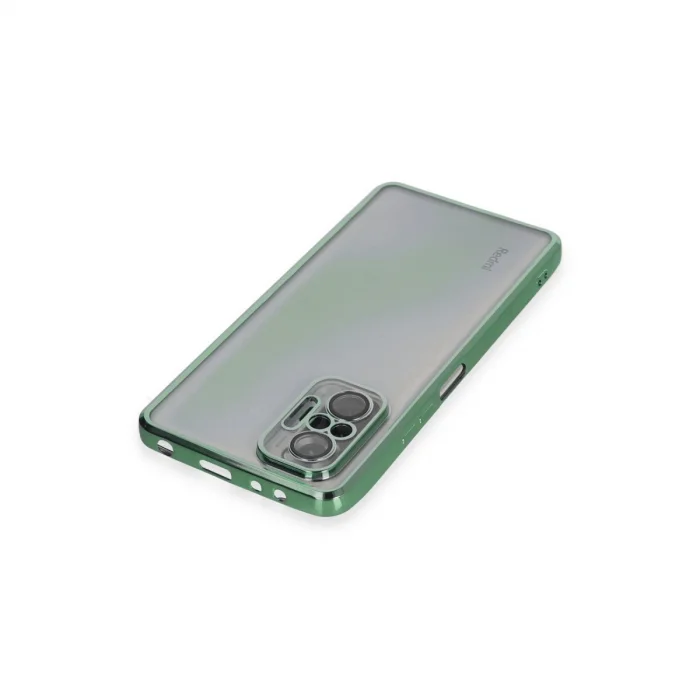 BUĞZ Xiaomi Redmi Note 10 Pro Kılıf Razer Lensli Silikon - Yeşil