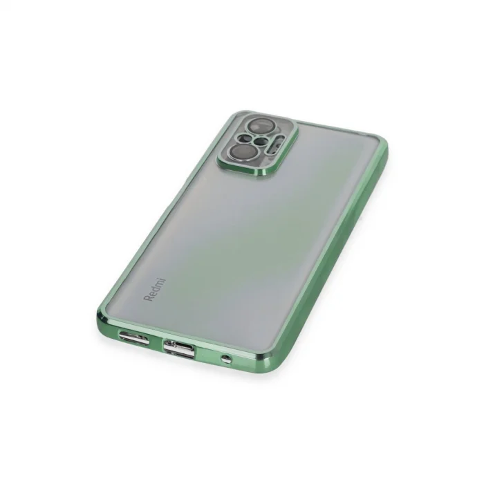 BUĞZ Xiaomi Redmi Note 10 Pro Kılıf Razer Lensli Silikon - Yeşil