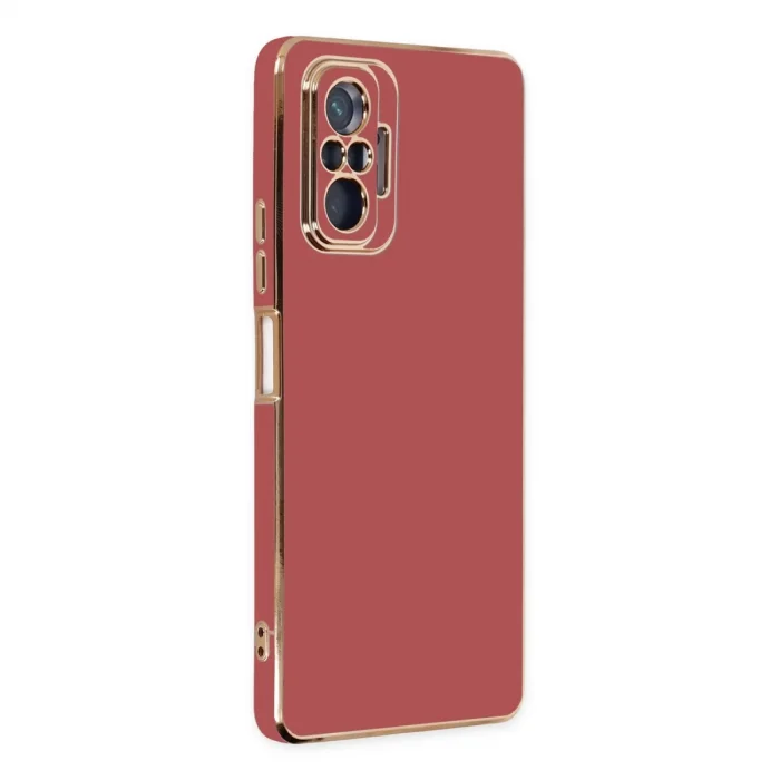 BUĞZ Xiaomi Redmi Note 10 Pro Kılıf Volet Silikon - Kırmızı