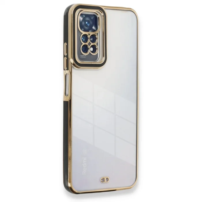 BUĞZ Xiaomi Redmi Note 11 Kılıf Liva Lens Silikon - Siyah