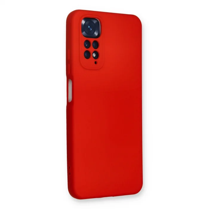 BUĞZ Xiaomi Redmi Note 11 Kılıf Nano İçi Kadife Silikon - Kırmızı