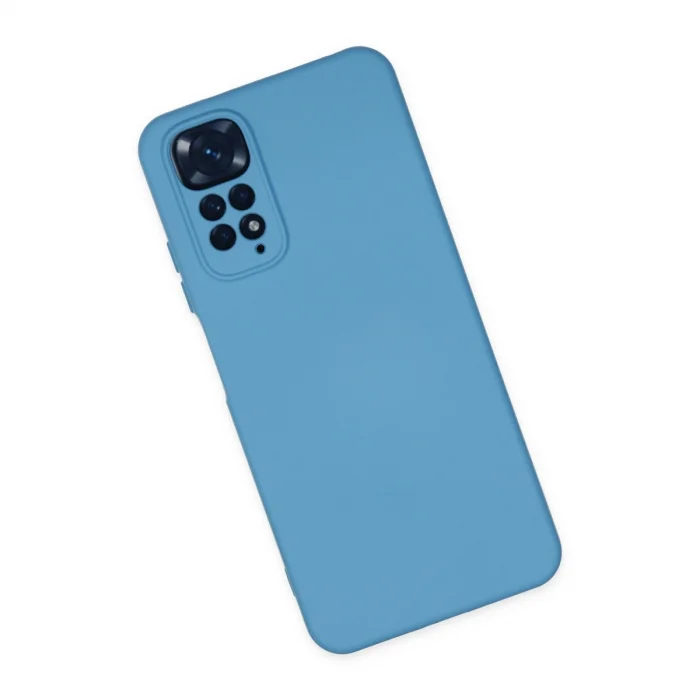 BUĞZ Xiaomi Redmi Note 11 Kılıf Nano İçi Kadife Silikon - Mavi