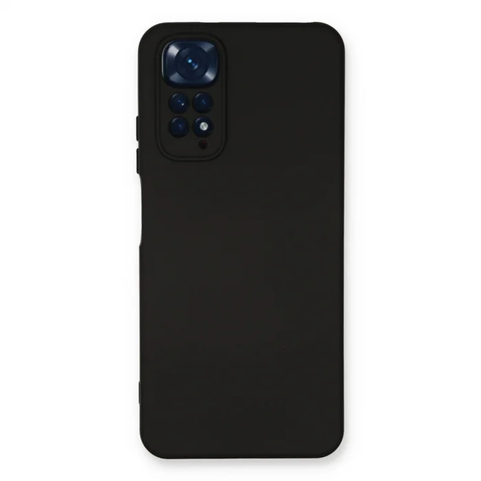 BUĞZ Xiaomi Redmi Note 11 Kılıf Nano İçi Kadife Silikon - Siyah