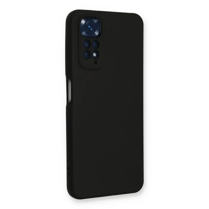 BUĞZ Xiaomi Redmi Note 11 Kılıf Nano İçi Kadife Silikon - Siyah