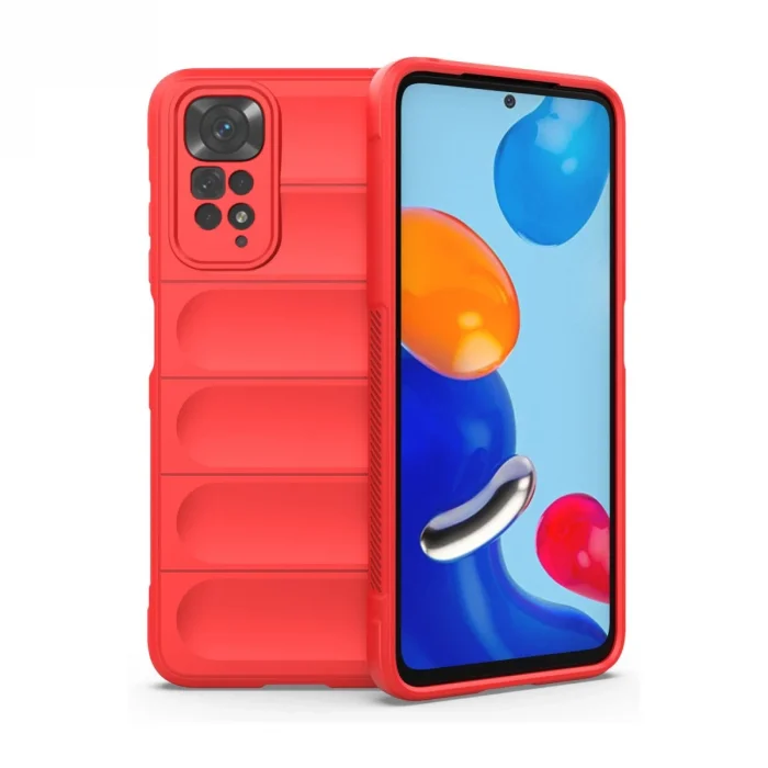 BUĞZ Xiaomi Redmi Note 11 Kılıf Optimum Silikon - Kırmızı