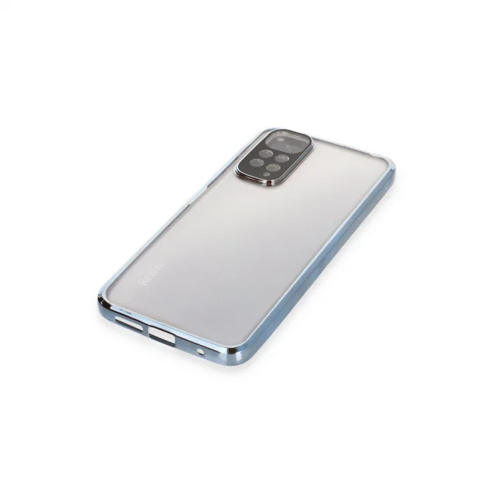 BUĞZ Xiaomi Redmi Note 11 Kılıf Razer Lensli Silikon - Açık Mavi