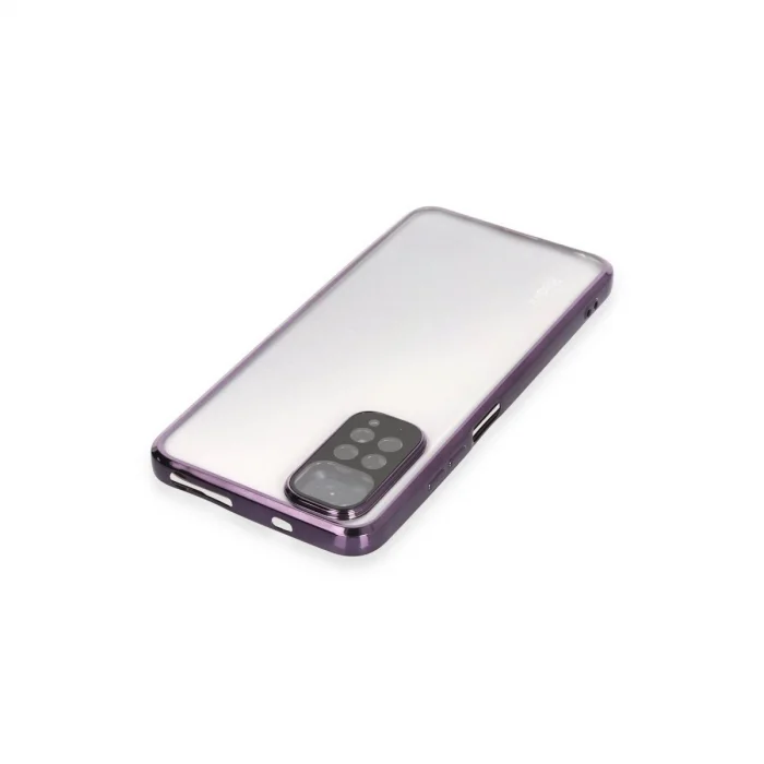 BUĞZ Xiaomi Redmi Note 11 Kılıf Razer Lensli Silikon - Mor