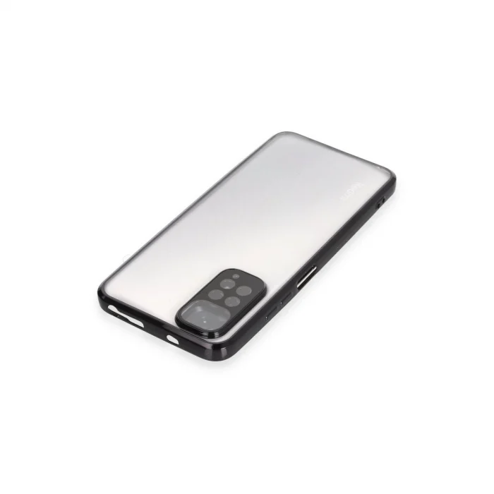 BUĞZ Xiaomi Redmi Note 11 Kılıf Razer Lensli Silikon - Siyah