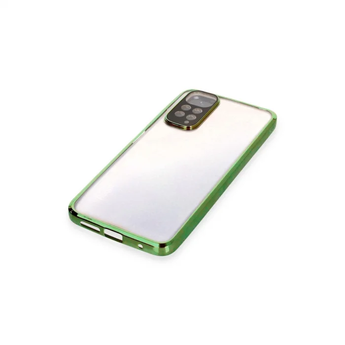 BUĞZ Xiaomi Redmi Note 11 Kılıf Razer Lensli Silikon - Yeşil