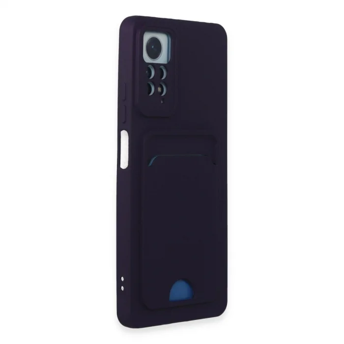 BUĞZ Xiaomi Redmi Note 11 Pro Kılıf Kelvin Kartvizitli Silikon - Derin Mor