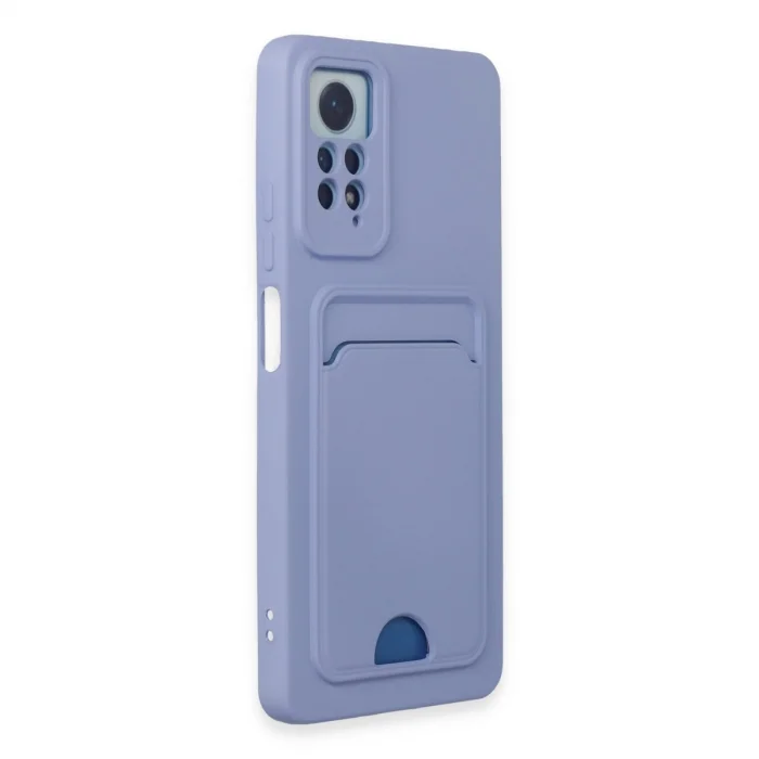 BUĞZ Xiaomi Redmi Note 11 Pro Kılıf Kelvin Kartvizitli Silikon - Lila