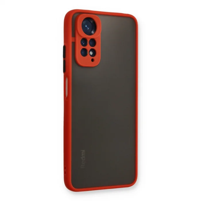 BUĞZ Xiaomi Redmi Note 11 Pro Kılıf Montreal Silikon Kapak - Kırmızı