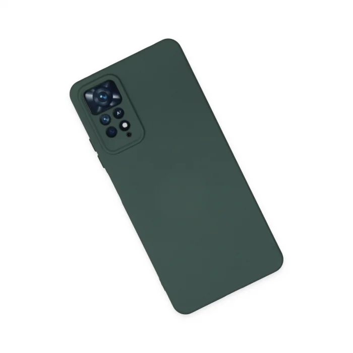 BUĞZ Xiaomi Redmi Note 11 Pro Kılıf Nano İçi Kadife Silikon - Koyu Yeşil