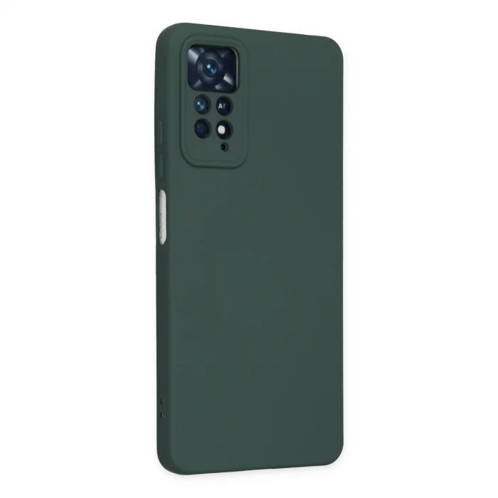 BUĞZ Xiaomi Redmi Note 11 Pro Kılıf Nano İçi Kadife Silikon - Koyu Yeşil