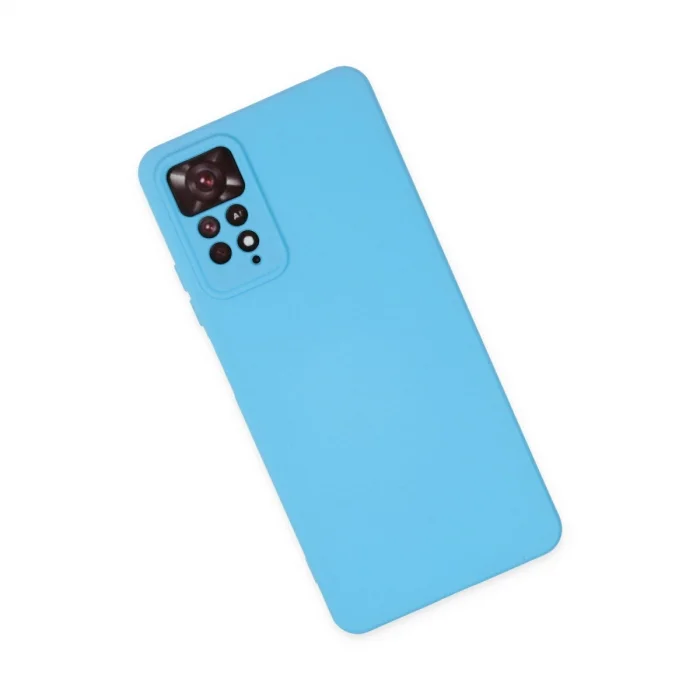 BUĞZ Xiaomi Redmi Note 11 Pro Kılıf Nano İçi Kadife Silikon - Mavi