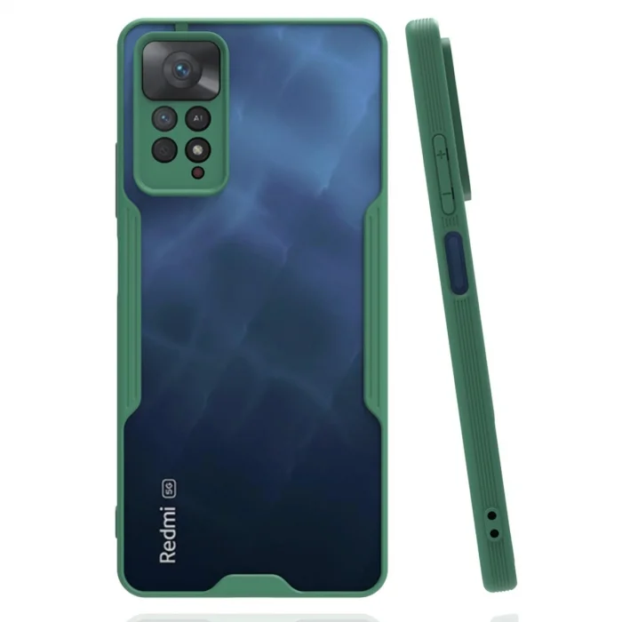 BUĞZ Xiaomi Redmi Note 11 Pro Kılıf Platin Silikon - Yeşil