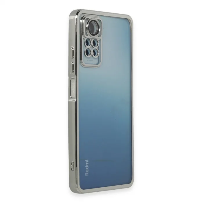 BUĞZ Xiaomi Redmi Note 11 Pro Kılıf Razer Lensli Silikon - Gümüş
