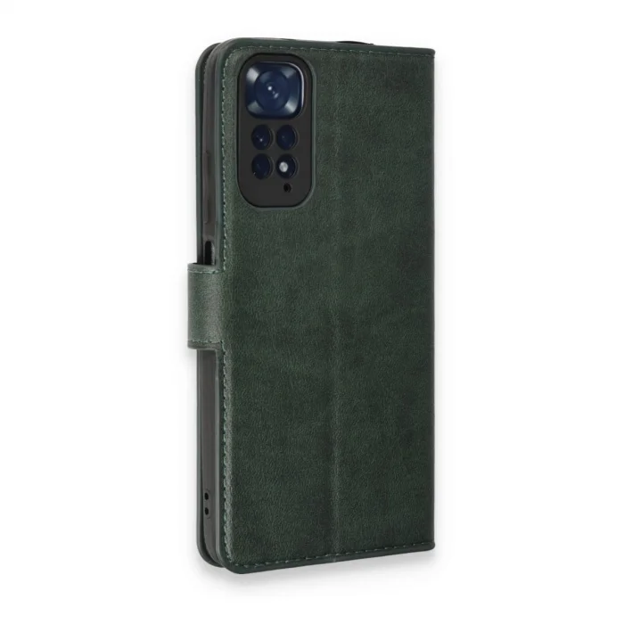 BUĞZ Xiaomi Redmi Note 11 Pro Kılıf Trend S Plus Kapaklı Kılıf - Yeşil