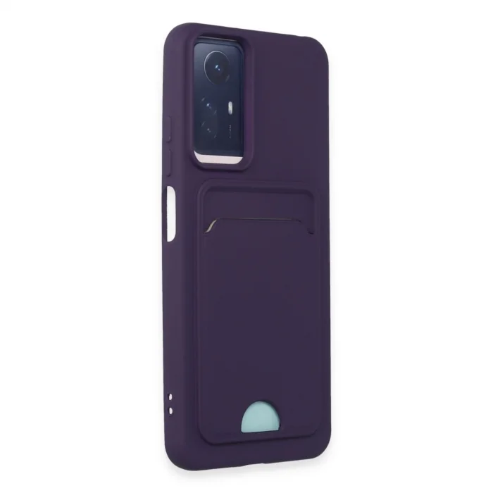 BUĞZ Xiaomi Redmi Note 11s Kılıf Kelvin Kartvizitli Silikon - Derin Mor