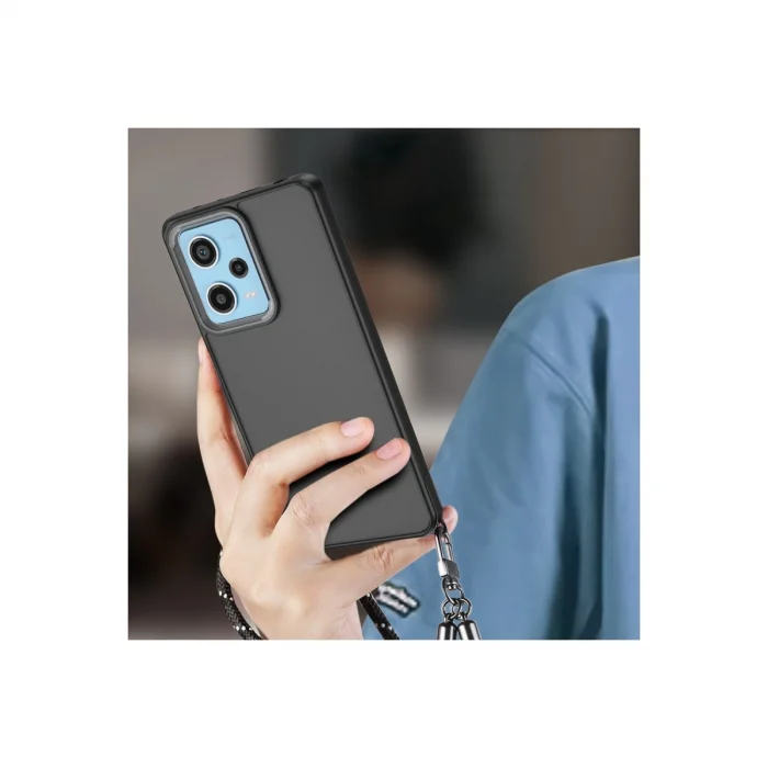 BUĞZ Xiaomi Redmi Note 12 4g Kılıf Elegant Kapak - Siyah
