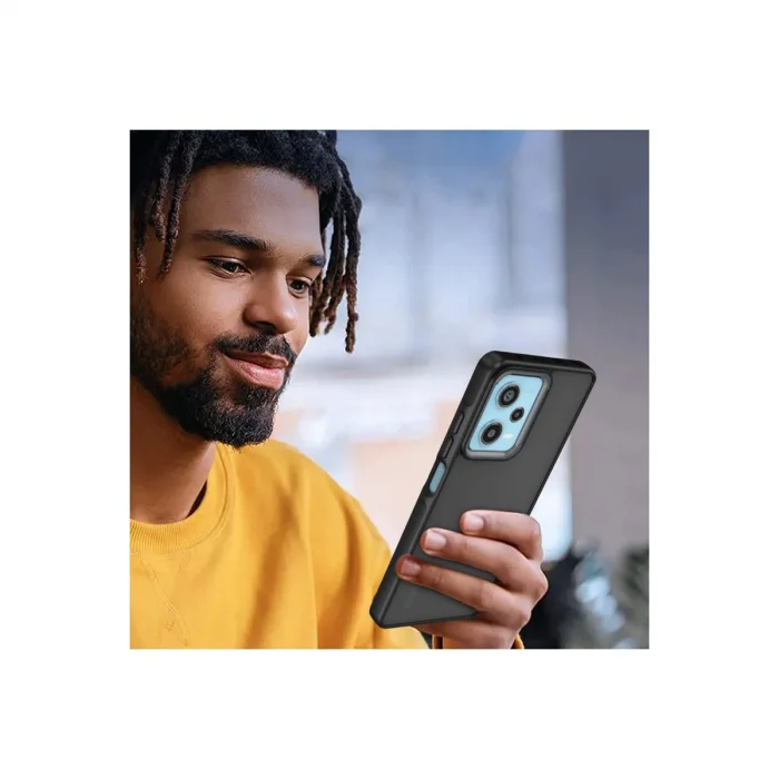 BUĞZ Xiaomi Redmi Note 12 4g Kılıf Elegant Kapak - Siyah