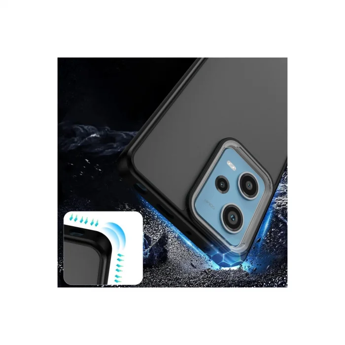 BUĞZ Xiaomi Redmi Note 12 4g Kılıf Elegant Kapak - Siyah