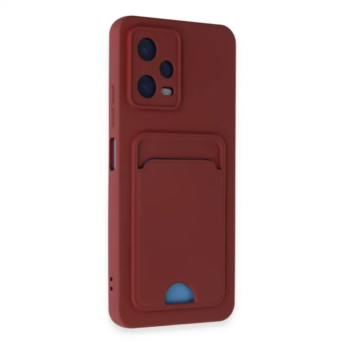 BUĞZ Xiaomi Redmi Note 12 4g Kılıf Kelvin Kartvizitli Silikon - Bordo