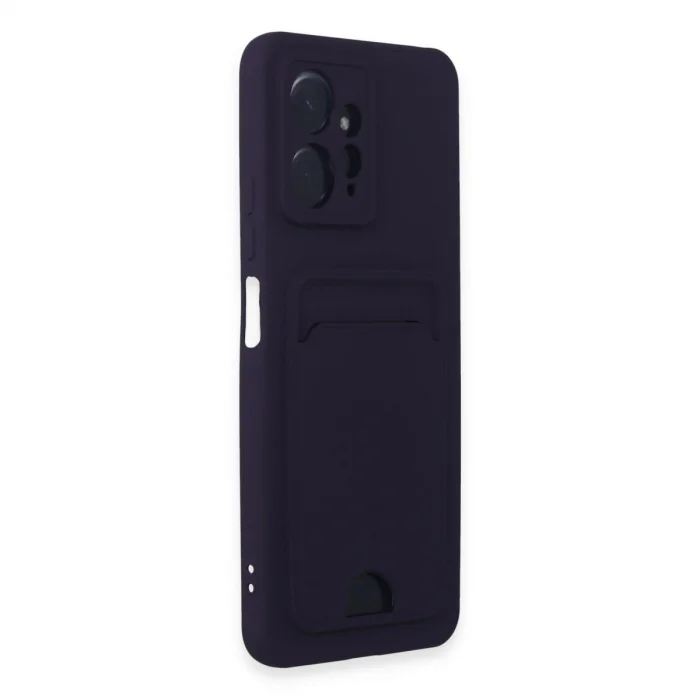 BUĞZ Xiaomi Redmi Note 12 4g Kılıf Kelvin Kartvizitli Silikon - Derin Mor
