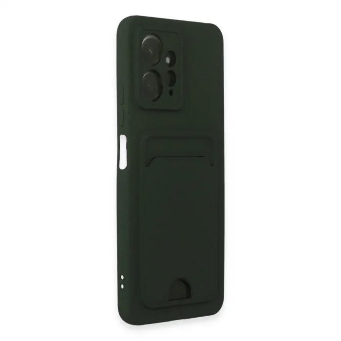 BUĞZ Xiaomi Redmi Note 12 4g Kılıf Kelvin Kartvizitli Silikon - Koyu Yeşil