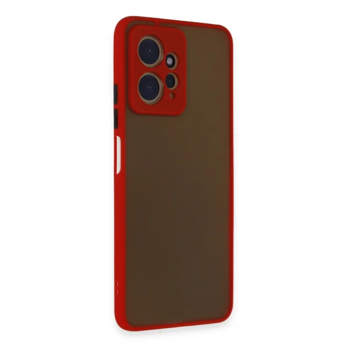 BUĞZ Xiaomi Redmi Note 12 4g Kılıf Montreal Silikon Kapak - Kırmızı