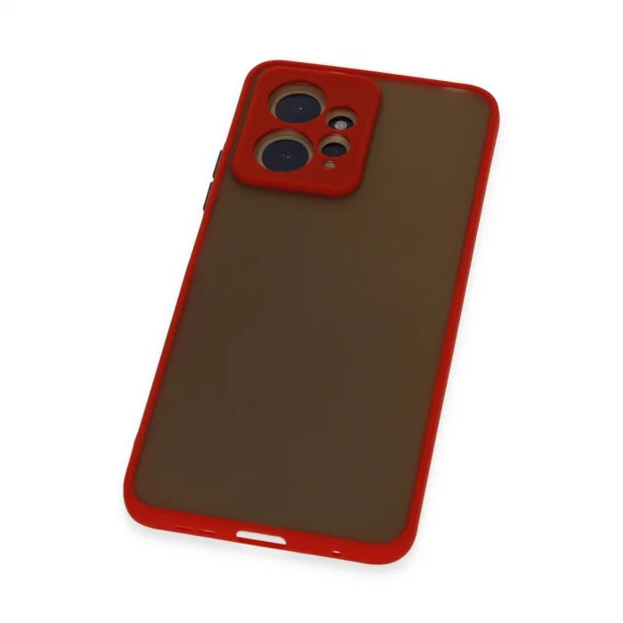 BUĞZ Xiaomi Redmi Note 12 4g Kılıf Montreal Silikon Kapak - Kırmızı
