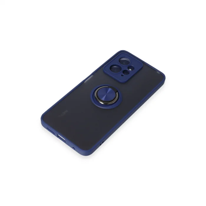 BUĞZ Xiaomi Redmi Note 12 4g Kılıf Montreal Yüzüklü Silikon Kapak - Lacivert