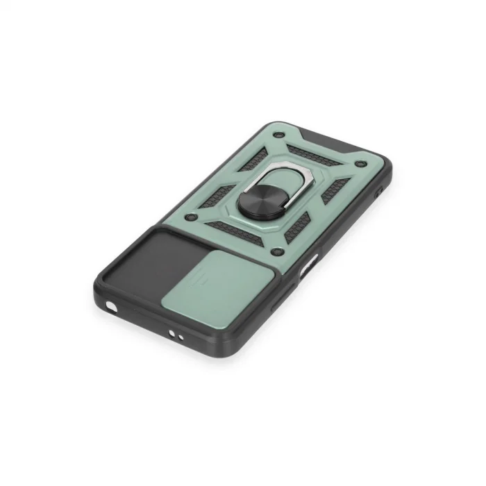 BUĞZ Xiaomi Redmi Note 12 4g Kılıf Pars Lens Yüzüklü Silikon - Yeşil