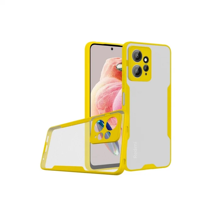 BUĞZ Xiaomi Redmi Note 12 4g Kılıf Platin Silikon - Sarı
