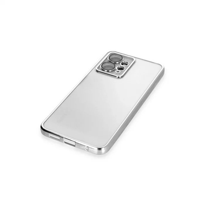 BUĞZ Xiaomi Redmi Note 12 4g Kılıf Razer Lensli Silikon - Gümüş