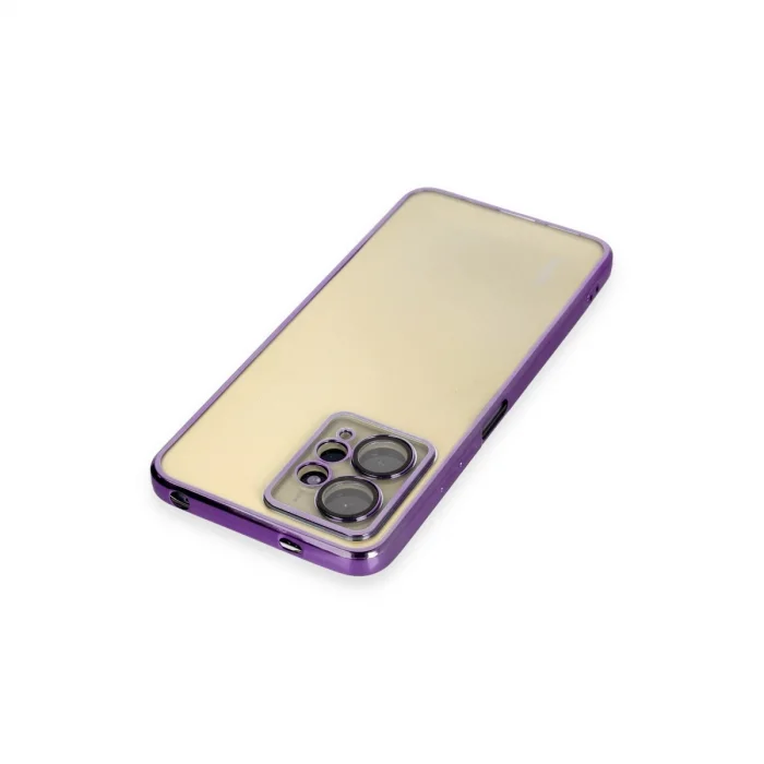 BUĞZ Xiaomi Redmi Note 12 4g Kılıf Razer Lensli Silikon - Mor