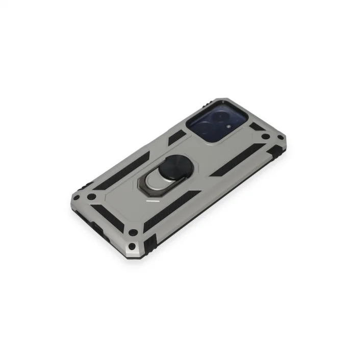 BUĞZ Xiaomi Redmi Note 12 4g Kılıf Sofya Yüzüklü Silikon Kapak - Gümüş