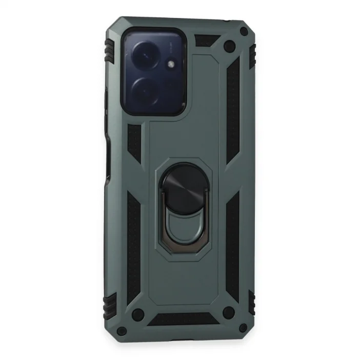 BUĞZ Xiaomi Redmi Note 12 4g Kılıf Sofya Yüzüklü Silikon Kapak - Yeşil