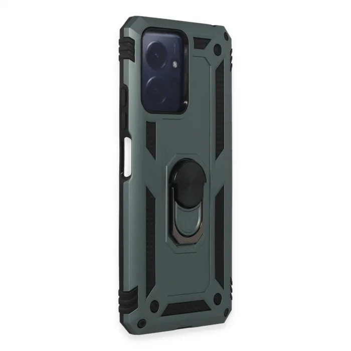 BUĞZ Xiaomi Redmi Note 12 4g Kılıf Sofya Yüzüklü Silikon Kapak - Yeşil